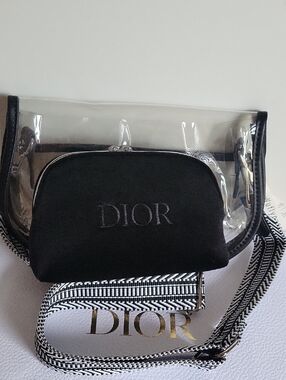 Dior Black Velvet Pouch